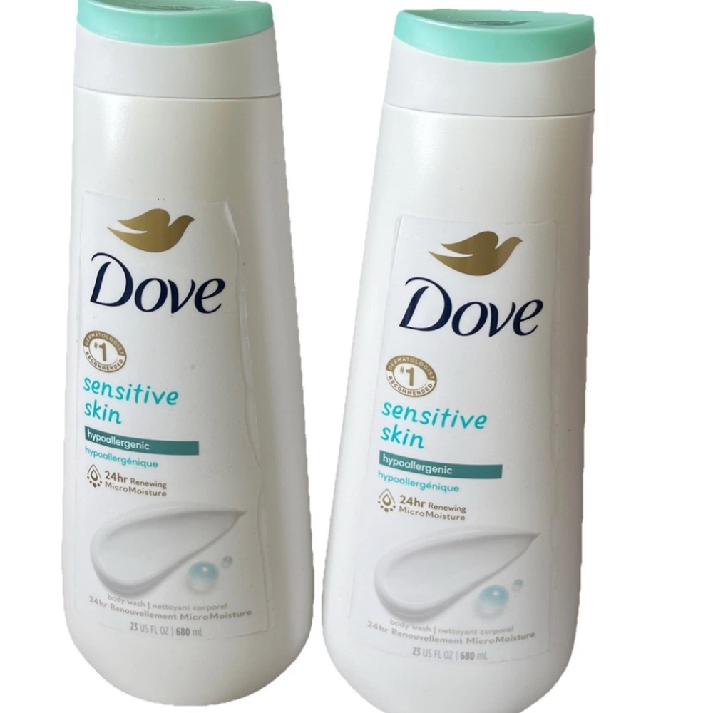 Sensitive Skin Body Wash - White and Green/ pack 2